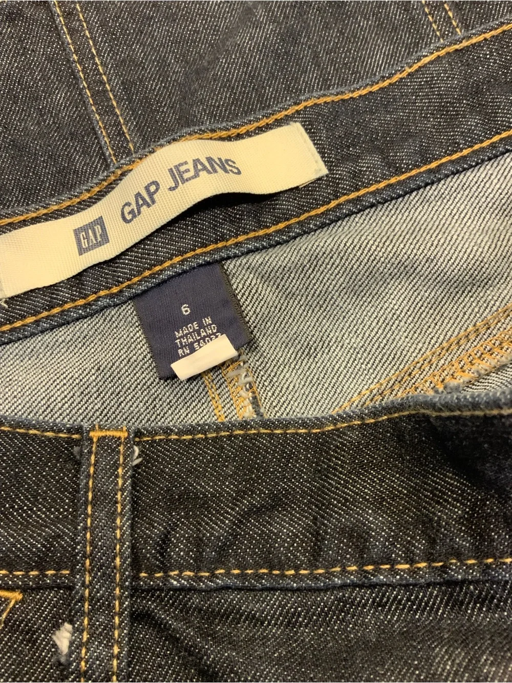 GAP Dark Indigo Denim Midi Skirt